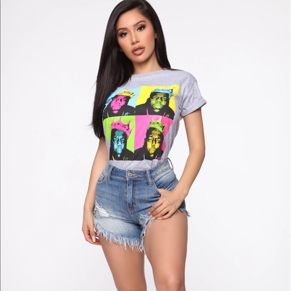 Fashion Nova Notorious BIG Biggie Smalls Graphic Tee T-Shirt Pop Art Size M - Picture 3 of 4